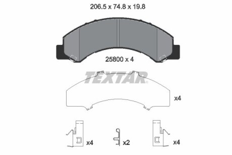 Автозапчасть TEXTAR 2580001