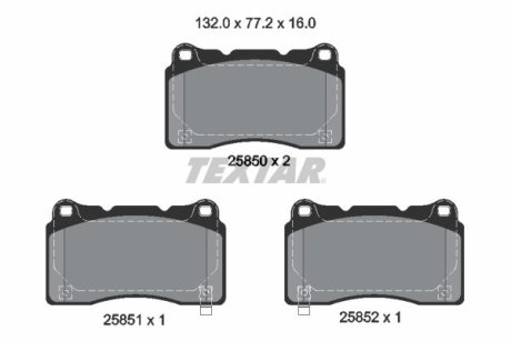 KLOCKI HAMULCOWE PRZOD TEXTAR 2585001