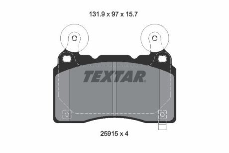 Комплект тормозных колодок TEXTAR 2591501