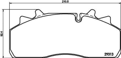 Комплект тормозных колодок, дисковый механизм TEXTAR 2931301