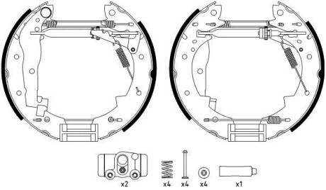 Гальмівні колодки барабанні, набір MAZDA 323 I 1.0-1.4 01.77-09.81 TEXTAR 84041200
