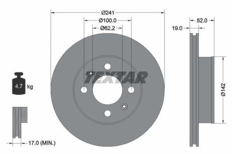 TARCZA HAM. HYUNDAI ACCENT TEXTAR 92128503