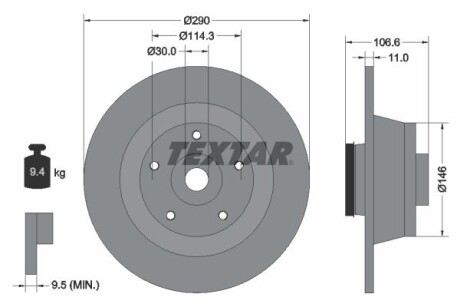 Автозапчасть TEXTAR 92269603