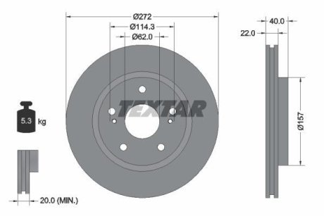 TARCZA HAMULCOWA PRO SUZUKI SWIFT IV FZ NZ 12> SZT TEXTAR 92289403