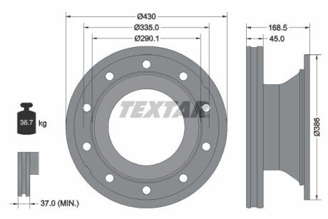 Автозапчасть TEXTAR 93296100