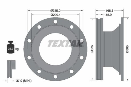 Автозапчасть TEXTAR 93308800