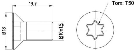 SRUBA TARCZY HAMULCOWEJ M10X1,5 /2SZT/ TEXTAR TPM0016