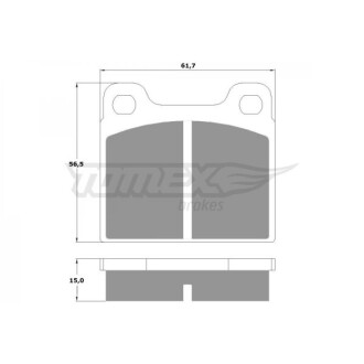 Гальмiвнi колодки дисковi TOMEX 1019