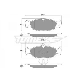 Гальмівні колодки передні TOMEX 1049
