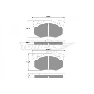 Гальмівні колодки задні TOMEX 10502