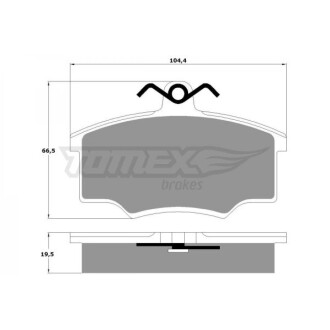 Гальмівні колодки передні TOMEX 1057