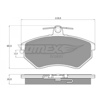 Гальмівні колодки передні TOMEX 1063