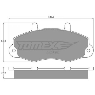 Гальмівні колодки передні TOMEX 1066