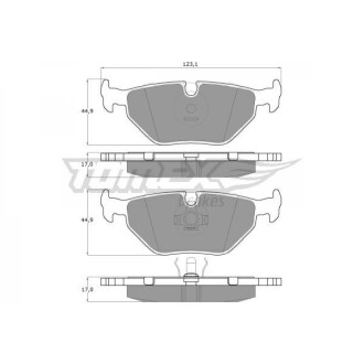 Гальмівні колодки задні TOMEX 1070
