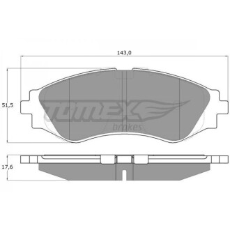 Гальмiвнi колодки дисковi TOMEX 1074