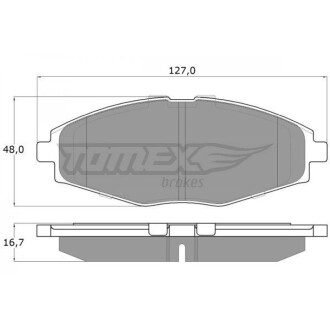 Гальмiвнi колодки дисковi TOMEX 1080