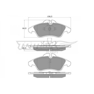 Гальмівні колодки передні TOMEX 1093
