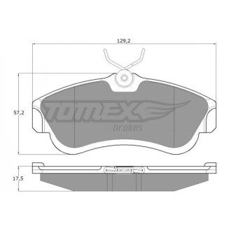 Колодки гальмівні дискові, комплект TOMEX 1095