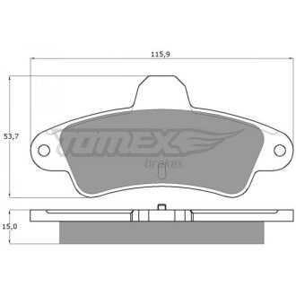 Гальмівні колодки задні TOMEX 1120