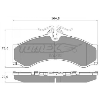 Гальмiвнi колодки дисковi TOMEX 1148