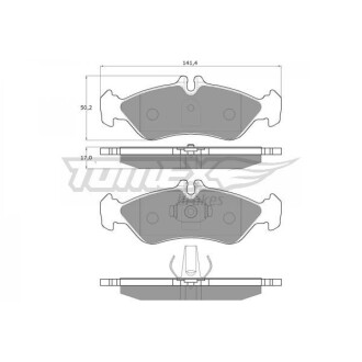 Гальмiвнi колодки дисковi TOMEX 1150