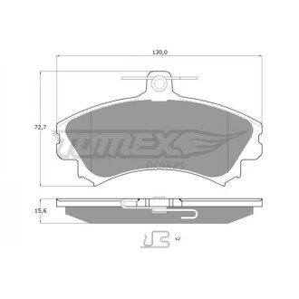 Гальмівні колодки передні TOMEX 1152