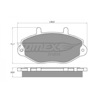 Гальмiвнi колодки дисковi TOMEX 1192