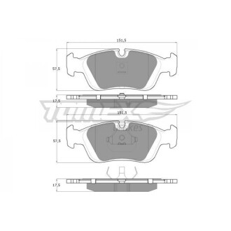 Гальмiвнi колодки дисковi TOMEX 1205