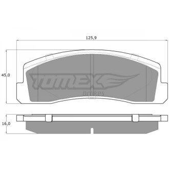 Гальмiвнi колодки дисковi TOMEX 1216