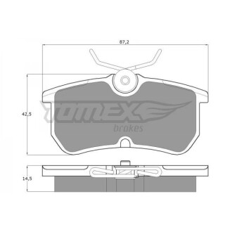 Гальмівні колодки задні TOMEX 1218