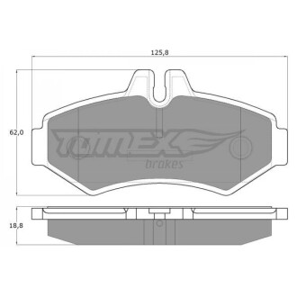 Гальмiвнi колодки дисковi TOMEX 1234