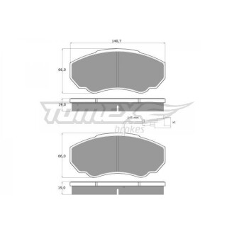 Гальмівні колодки (передні) Citroen Jumper, Fiat Ducato, Peugeot Boxer 94- TOMEX 1245