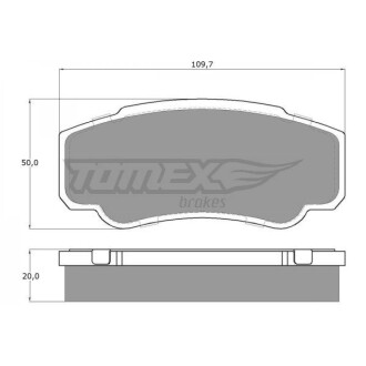 Гальмівні колодки задні TOMEX 1246