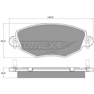 Гальмівні колодки передні TOMEX 1258