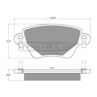 Гальмівні колодки задні TOMEX 1259