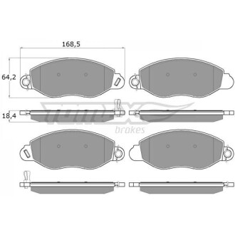Гальмівні колодки передні TOMEX 1261