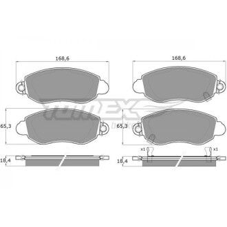 Гальмівні колодки передні TOMEX 1262