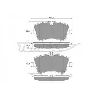 Гальмівні колодки передні TOMEX 1278