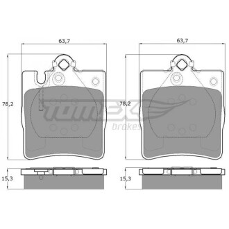 Гальмівні колодки задні TOMEX 1279