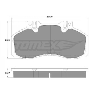 Гальмівні колодки передні TOMEX 1288