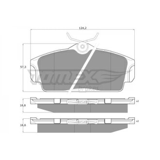 Гальмівні колодки передні TOMEX 1292