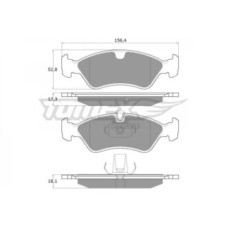 Гальмівні колодки передні TOMEX 1298