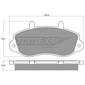 Гальмівні колодки передні TOMEX 1301