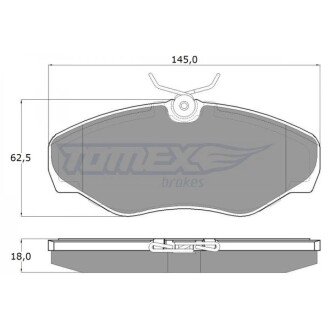 Гальмівні колодки передні TOMEX 1308