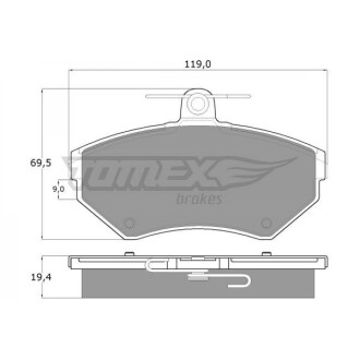 Гальмівні колодки передні TOMEX 1312