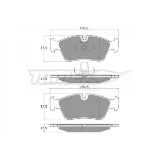 Гальмівні колодки передні TOMEX 1316