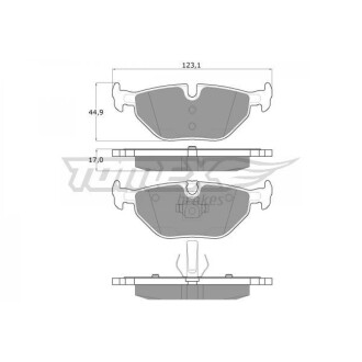 Гальмівні колодки задні TOMEX 1317