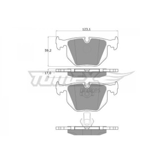 Гальмiвнi колодки дисковi TOMEX 1319