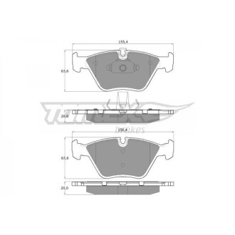 KLOCKI HAM PRZ╙D BMW 3 (E46) 330, X3 (E83) 2.0, 2.0D, 2.5, 3.0D TOMEX 1320