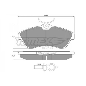 KLOCKI HAM CITROEN C2 1.4,1.4HDI,1.6 03- TOMEX 1329